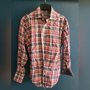 Thomas Dean Men's Button Up Dress Shirt